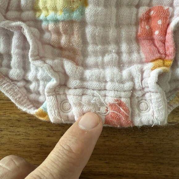 Angel Dear Ice Cream Print Cotton Muslin Bubble Romper Size 18-24mo Beach Summer - Picture 5 of 10